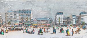 Boulevard des Italians sørside og Boulevard des Capucines sørside - rue de Choiseul - kinesiske bad - rue de la Michodiere - Pavillon de Hannover - rue Louis-le-Grand - Gravering i "Tableau-de-Paris" av Edmond Texier 1852 av French School