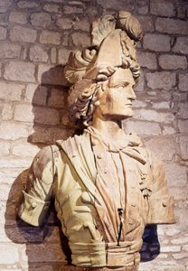 Sløyfefigur: byste av fransk kapper. Saint Malo fra 1600-tallet, bymuseum av French School