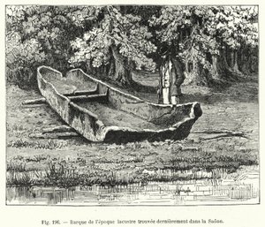 Braque fra den lakustrine perioden nylig funnet i Saone (gravering) av French School