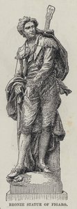 Bronsestatue av Figaro (gravering) av French School