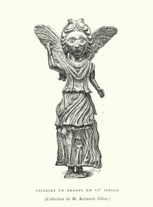 Bronsefigur av seier, 6. århundre (gravering) av French School