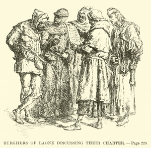 Borgere i Laone diskuterer charteret deres av French School