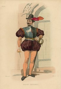 Bussy Leclerc (farget gravering) av French School