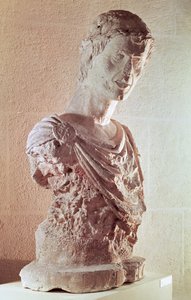 Byste av keiser Frederick II (1194-1250) (kalkstein)
