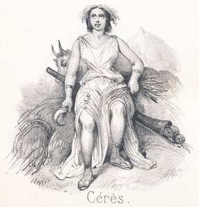 C Ceres: Datter av Saturn og Cybele Hun ble utnevnt til gudinnen for land eller jordbruk av French School