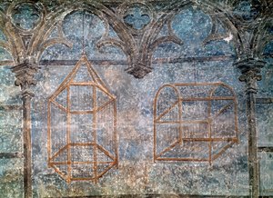 Bur og arkitektoniske detaljer fra pavenes soverom, 1334-62 av French School