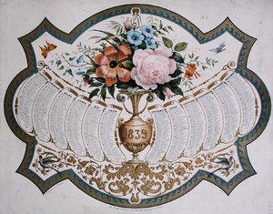 Kalender for 1839, gravert av Godefroy Engelmann (1788-1839) ca. 1838 (farge litho) av French School