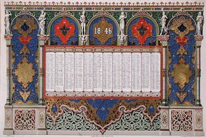 Kalender for 1846, ca. 1845 (farge litho) av French School