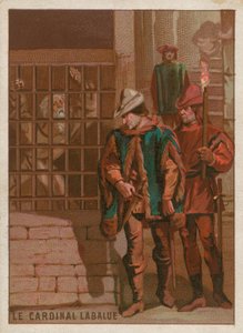 Kardinal Jean La Balue i fengsel i 1469 av French School