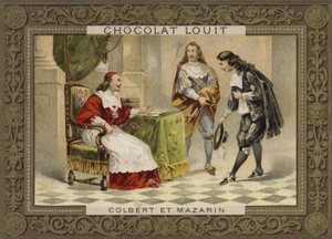 Kardinal Mazarin og Jean-Baptiste Colbert, franske statsmenn, 1600-tallet