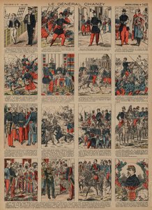 Karriere til den franske general Alfred Chanzy (farget gravering) av French School