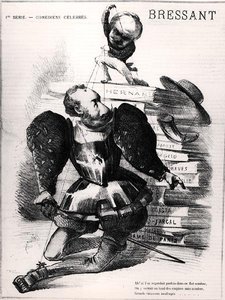 Karikatur av Jean Baptiste Francois Bressant (1815-86) som Don Carlos i 