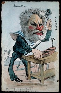 Karikatur av marineministeren Camille Pelletan (1846-1915) fra serien 