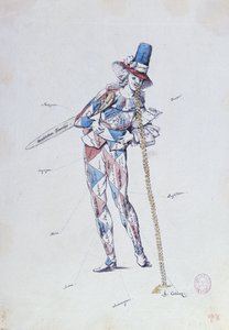 Karikatur som satiriserer franske aristokratiske emigranter, ca. 1792 av French School