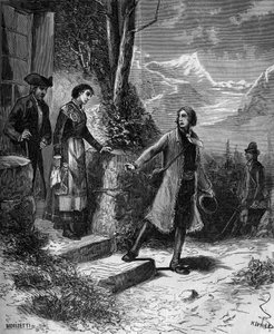 Carl Von Linne naturforsker og svensk forfatter (1707 - 1778) forlot sin forlovede for en reise til England og Holland. av French School