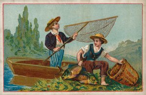 Karpe (chromolitho) av French School