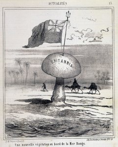 Tegneserie: Ny vegetasjon ved Rødehavet (britisk sopp som koloniserer Egypt) - 01/02/1868 av French School