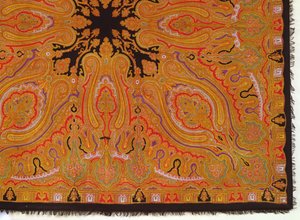 Cashmere skjerf, ca. 1870-80 (tekstil) av French School