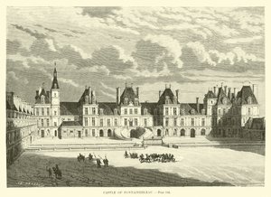Slottet i Fontainebleau av French School