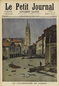 Katastrofal flom i Voiron, Frankrike, 1897 av French School