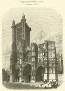 Saint-Pierre-katedralen i Troyes, Department of Aube (gravering) av French School
