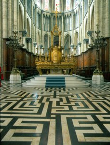 Cathedrale de Saint Omer (Nord 59): Alter og labyrint. av French School