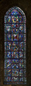 Cathedrale de chartres, farget glass: typologi lidenskap av French School
