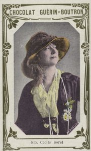 Cecile Sorel (farget bilde) av French School