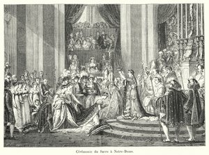 Kroningsseremoni i Notre-Dame av French School
