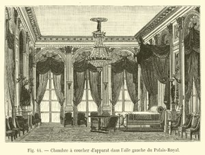 Statlig soverom i venstre fløy av Palais-Royal av French School