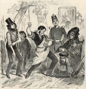 Champs-Elysees (Champs Elysees) - Dynamometer - Gravering i "Tableau-de-Paris" av Edmond Texier 1852 av French School