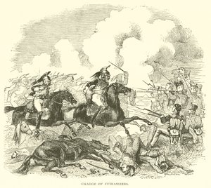 Charge of Cuirassiers (gravering) av French School