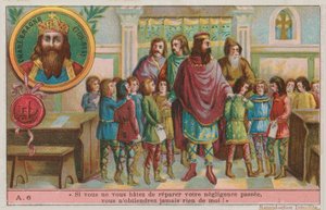 Charlemagne, grunnlegger av det karolingiske riket (768-814) av French School