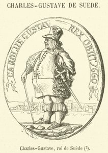 Charles-Gustave, roi de Suede (gravering) av French School