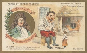 Charles Perrault (1628-1703), fransk mann av bokstaver, forfatter av "Le geant Perileriferigerimini" av French School