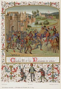 Charles VI og Parisians in Arms av French School