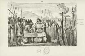 Karl den tykke betaler vikingene 700 sølvstykker for å forlate deres beleiring av Paris, 886 av French School