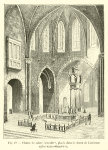 Chase of Saint Genevieve, plassert i koret til den gamle Sainte-Genevieve-kirken av French School