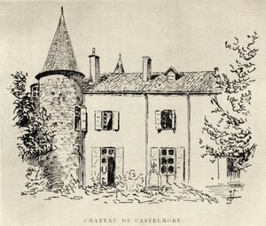 Chateau de Castelmore, fra Memoirs of Charles de Batz-Castelmore Comte dArtagnan, utgitt 1928 av French School