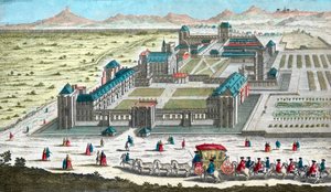 Chateau de Vincennes nær Paris - på 1700-tallet av French School