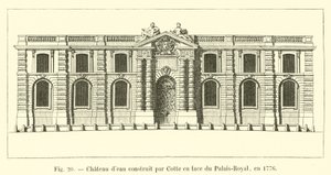 Vanntårn bygget av Cote overfor Palais-Royal, i 1776 av French School