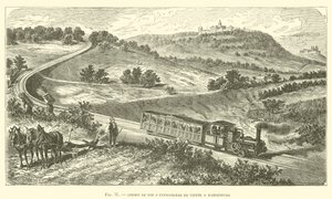 Rack Railway fra Wien til Kahlenberg (gravering) av French School