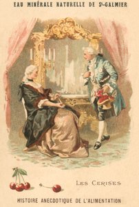 Kirsebær (chromolitho) av French School