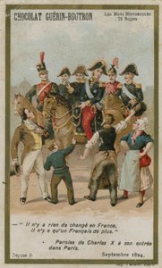 Chocolat Guerin-Boutron byttekort, Historic Words-serien av French School