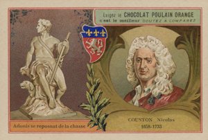 Sjokolade Poulain Orange handelskort av French School