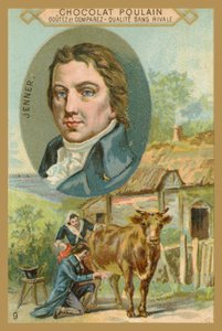 Chocolate Poulain handelskort, Edward Jenner