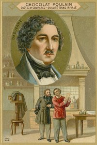 Chocolate Poulain handelskort, Louis Daguerre av French School