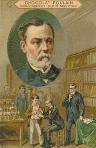 Chocolate Poulain handelskort, Louis Pasteur av French School