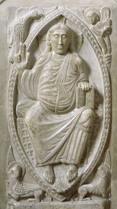 Kristus i Majestet, fra ambulatoriet (marmor) av French School