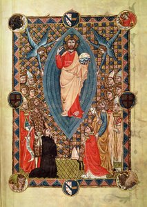 Kristus i majestet med de hellige, fra den pavelige biskop Pierre de la Jugie, 1350 av French School